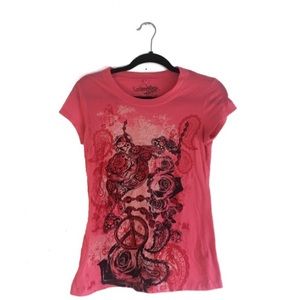 Colorful pink locker girl graffiti tee (t-shirt)